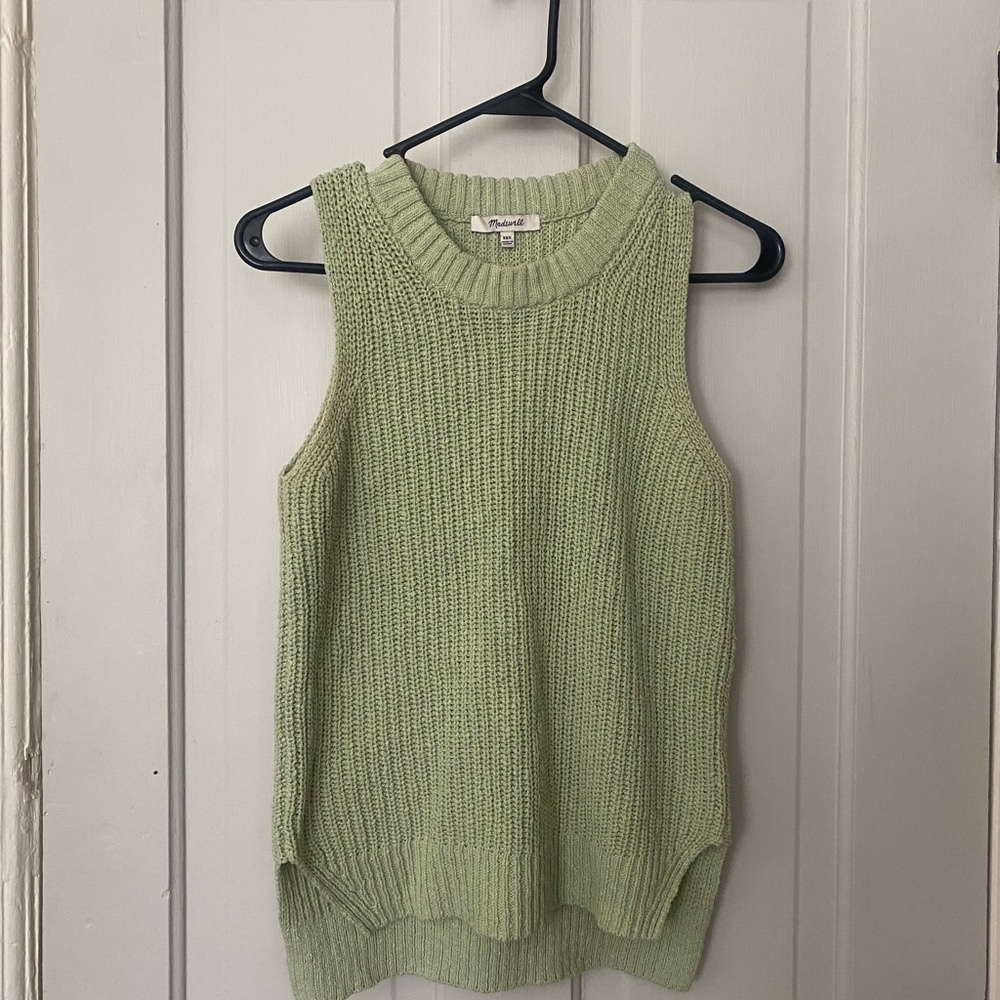Madewell Sage Green Sleeveless Knit Top
